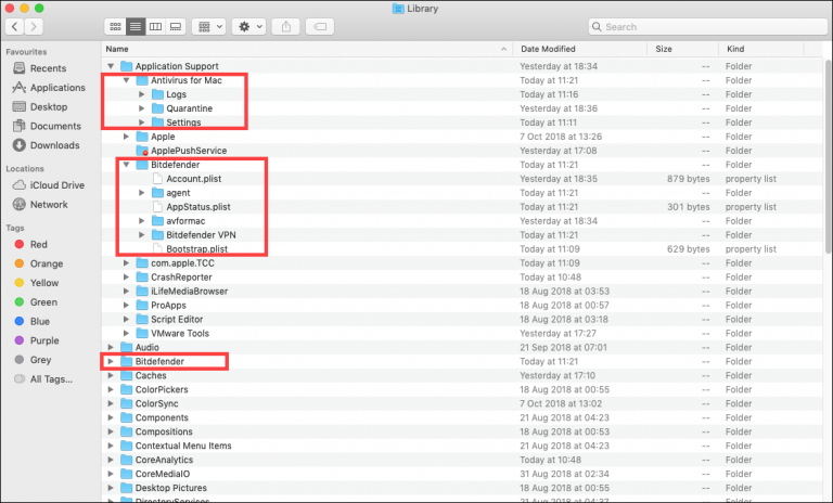 bitdefender folder on mac