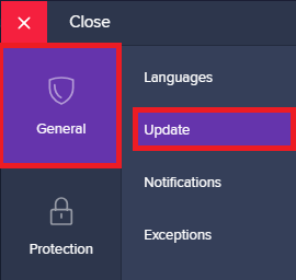 avast update settings