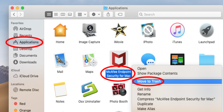 uninstall mcafee for mac
