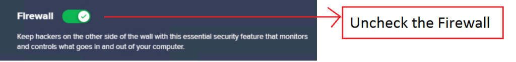disable avast firewall