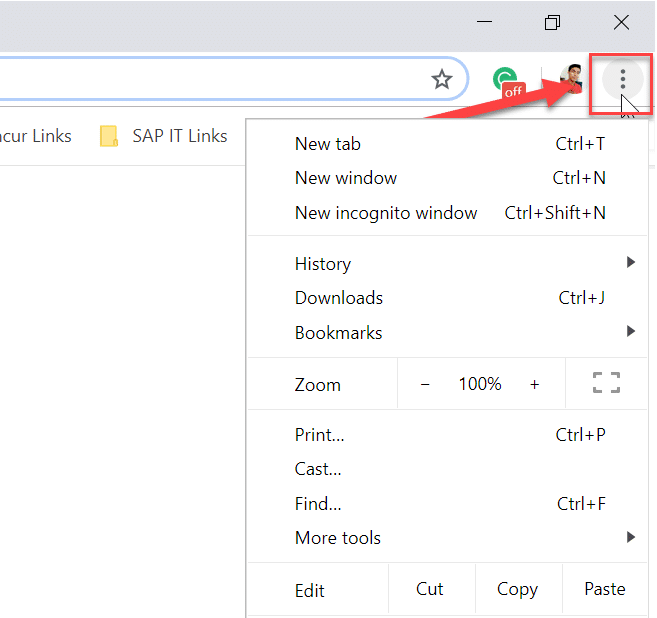 google chrome settings