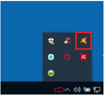 right click on avast icon